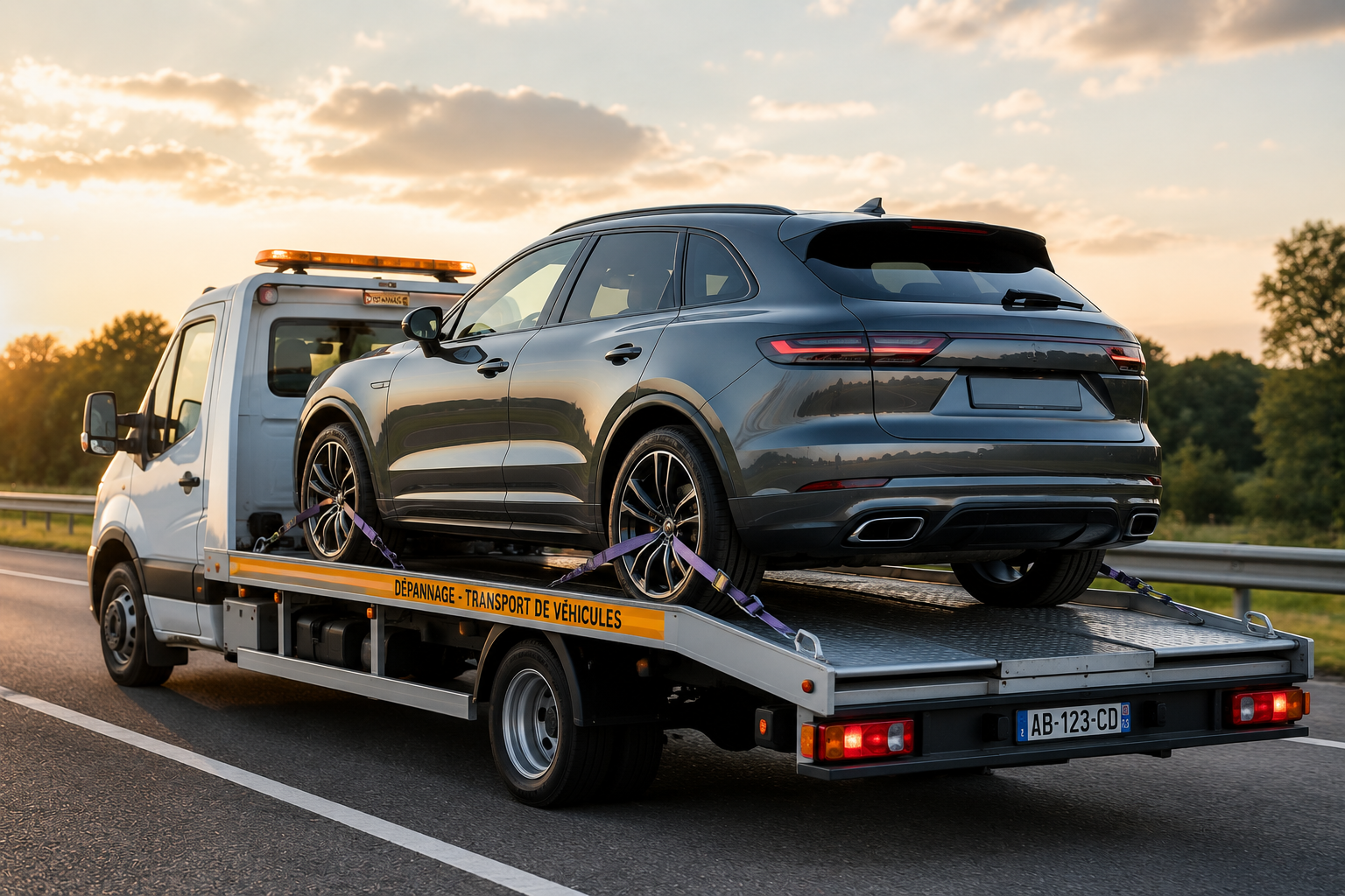Prix transport voiture sur plateau : tarifs et devis 2026 Découvrez le prix transport voiture sur plateau en 2026. Obtenez un devis précis pour votre trajet et profitez d'un service sécurisé dès 100 €.